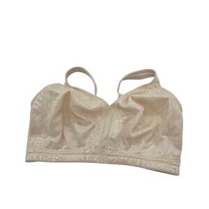 Deyllo Ivory Full Coverage Non-Padded Wire Free T-Shirt Bra Size 40G